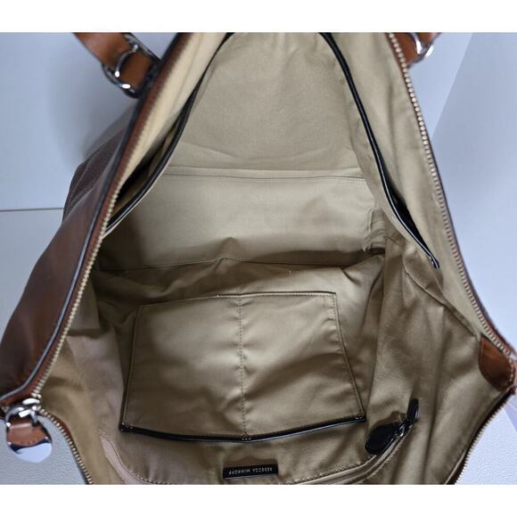Rebecca Minkoff Signature Top Zip Tote Bag Dk Luggage Cognac MSRP $358 - Picture 12 of 15